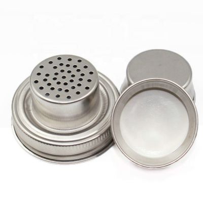 70mm Regular Mouth Stainless Steel Mason Jar Cocktail Shaker Lid