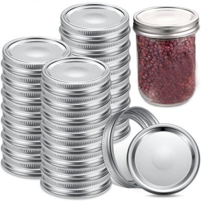 Split Type 86mm Wide Mouth Metal Mason Jar Caps Glass Mason Canning Jar Lids