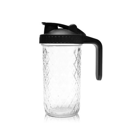 86mm Wide Mouth BPA Free Customized Color Plastic Flip Cap With Handle