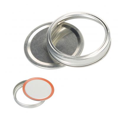 70mm Regular Mouth Tinplate 2 Pieces Metal Band Lids For Mason Jars