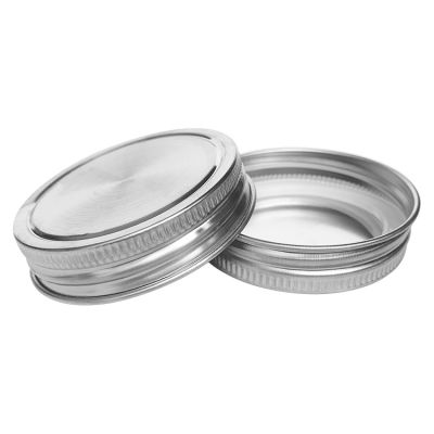 Polished Airtight 70mm Stainless Steel Regular Mouth Mason Jar Sealed Lids
