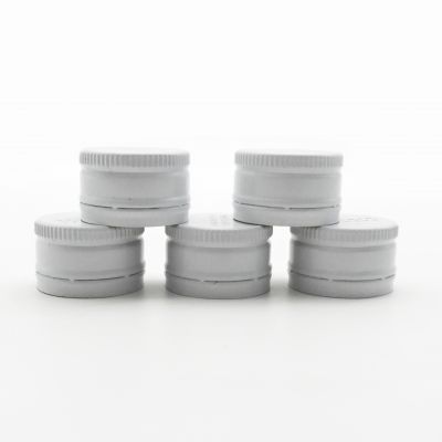 Free Sample White Metal Ropp Caps 28mm Aluminium Cap for Soda Bottle