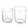 200ml 300ml Round arc transparent glass candle jar scented wax glass candlestick with lid
