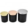 200ml 300ml 440ml bright black scented candle jar glass oil tank