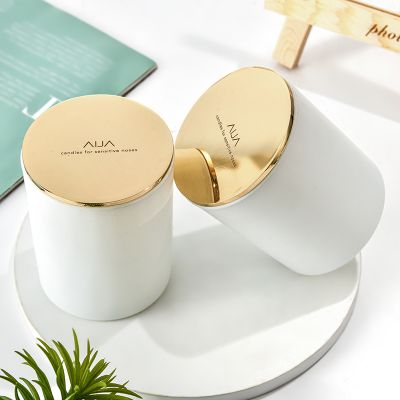 200ml 300ml 420ml Scented candle jar Glass candlestick Empty jar Metal lid custom logo