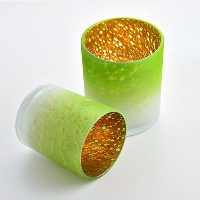 In Bulk Electroplated Starry Sky Candle Jar Graded Frosted Empty Glass Candle Jar For Home Decoration