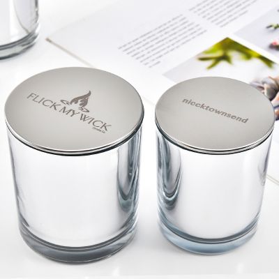 Hot Sale 10oz Electroplating Silver Inside Candles Scented Luxury Private Label Scented Candle Jars