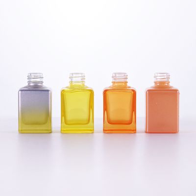 15ml 30ml 50ml 100ml Stained Glass Thick Bottom Square Glass Bottles Customized Stained Glass Bottles for Essential Oils