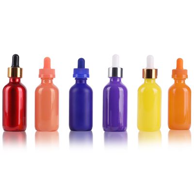 2OZ 60 mL color Europa bottle dropper oil bottle Boston bottle.