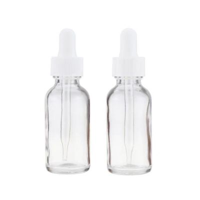 Wholesale 30ml 60ml 120ml clear glass dropper bottle Boston bottle European edition bottle