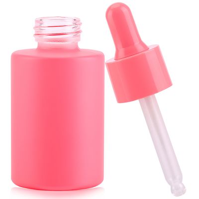 Custom Logo White Black Skin Care Serum Bottle Personal care essential oil e liquid serum clear frosted