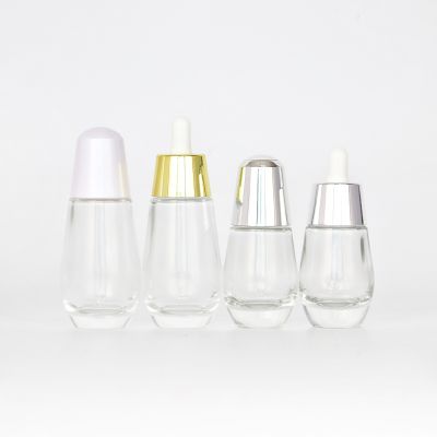 Transparent essential oil glass bottle with all kinds of pressing dropper