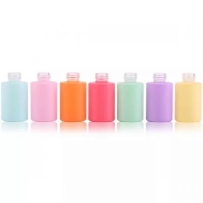 Wholesale 30ml Macarons Shoulder Oil Stock Glass Bottle Frosted Glass Bottle