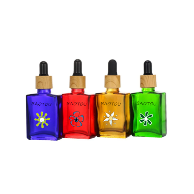 30ml glass CBD Oil bottle rectangle square dropper bottle box tincture boxes custom tincture box