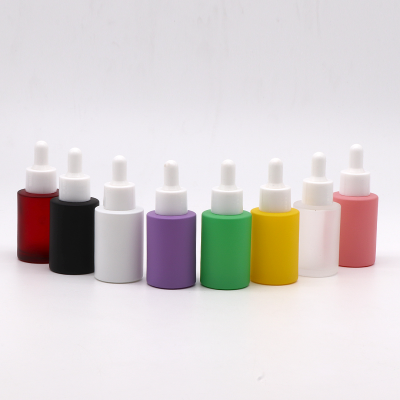 BEST selling Customize flat shoulder 30ml glass bottles with dropper 1oz pink Pastel CBD essential oil bottle