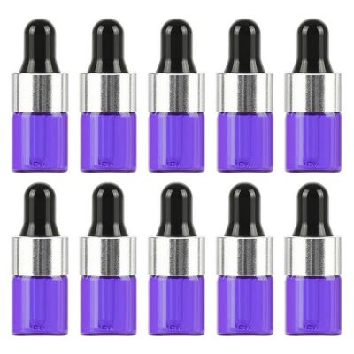 Boston Round Glass Dropper Bottle Purple Essential Oil Vitamin C Serum CBD Dropper Bottle