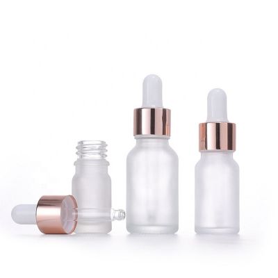 Custom 10ml 20ml 30ml empty skincare bottles cream cuticle cbd beard oil glass frosted oil dropper bottle