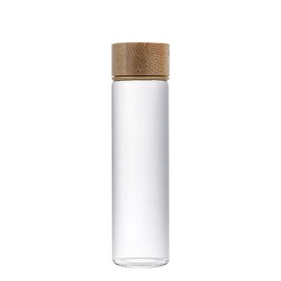 Borosilicate glass test tube bottle for candy saffron honey with bamboo lid Candy test tube Glass bottle with Bamboo lid