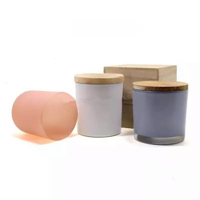 China factory cheap glass votive candle holder with wood lid and box