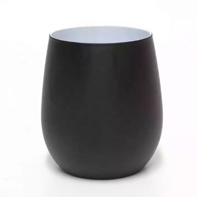 black tumbler candle jars glass