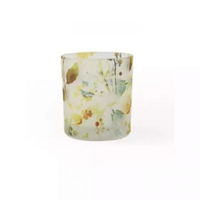 Empty Vintage Unique Luxury Glass Frosted Candle Jars For Home Decor