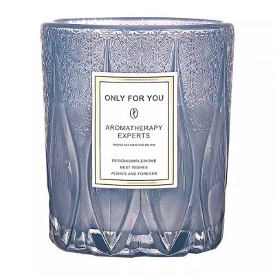 Unique Design Modern Home Decoration Colors 250ml Custom Clear Glass Candle Jar Luxury For Candle Making