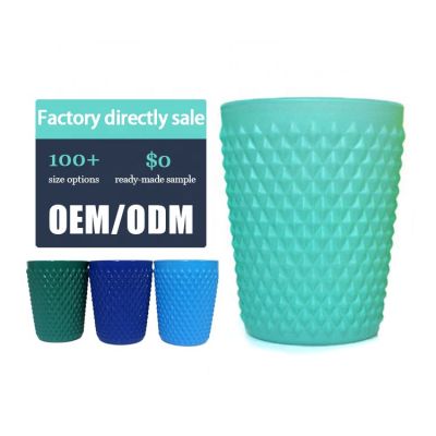 diamond embossed ion plating green purple blue colored empty glass candle holder upscale candle jars for Candle Making