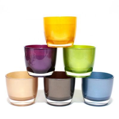 8oz 10oz 12oz 14oz 16oz colourful hot selling unique lass candle jar custom candle holders in bulk custom LOGO size