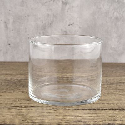 500ml large transparent glass candle jar for making supplier