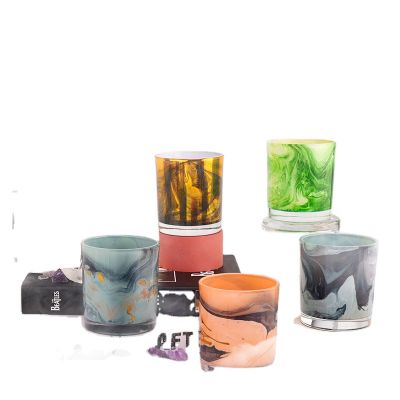 Customized Colorful Glass Candle Jars