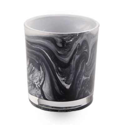 unique art design 8oz glass candle jar wholesale