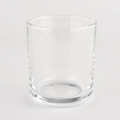 Clear round glass clear glass candle jar candle vessels 350ml