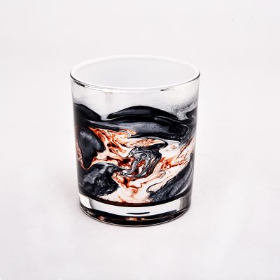 unique art painting river luxury glass candle jar wholesale