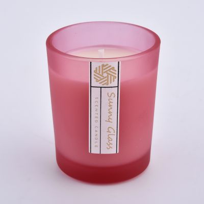 Luxury 80ml spray red glass candle jar for wholesale