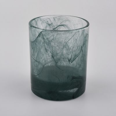 custom colorful glass candle jars for 6oz wax filling