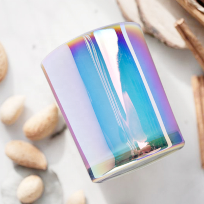 8oz iridescent glass candle jars wholesale candle containers