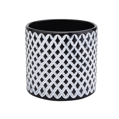 600ml unique black woven candle vessels wholesale