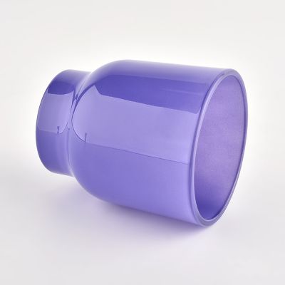 Newly design 200ml purple step glass jar for supplier