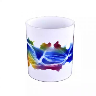 hand made paint artwork glass candle jar