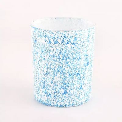 8oz 10oz fancy glass candle vessel round candle holder