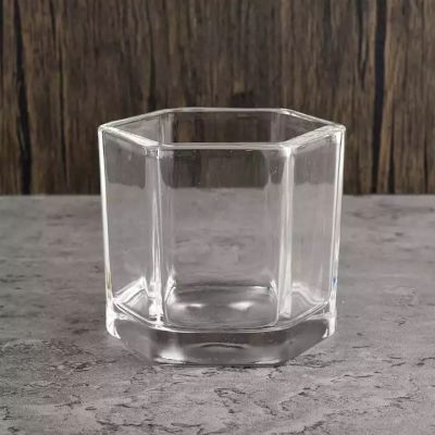 hexagon custom color empty candle vessels wholesale