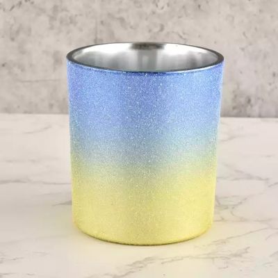 beautiful color glass candle vessel wholesale
