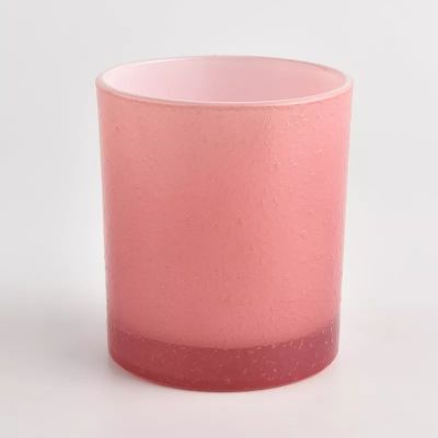 pink custom glass candle jar for Mother's Day