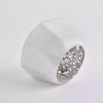 10oz frost & inner electroplating glass candle jar for decoration
