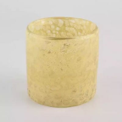 280 ml yellow handmade glass vessels for candle jars in bulk