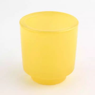 200ml yellow glass vessels for candles glossy candle jars in bulk