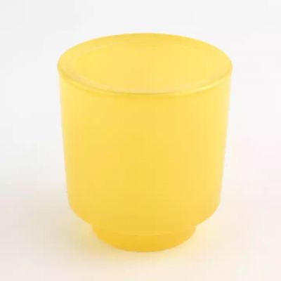 200ml yellow glass vessels for candles glossy candle jars in bulk