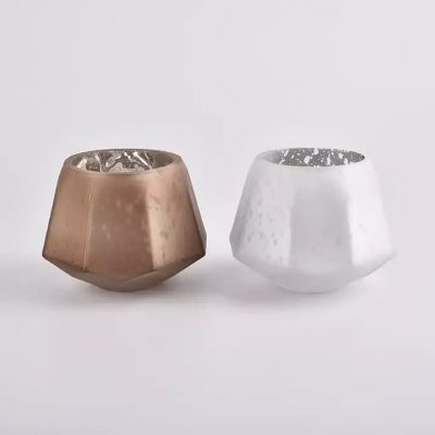 electroplating mercury handmade glass candle jar for decoration