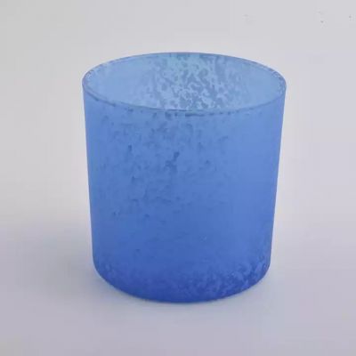550ml blue color glass candle jars for making as gift