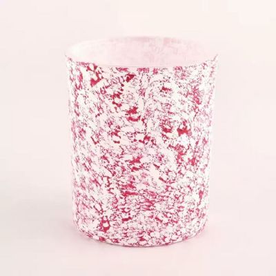 beautiful art painting glass vessels for candles wholesale
